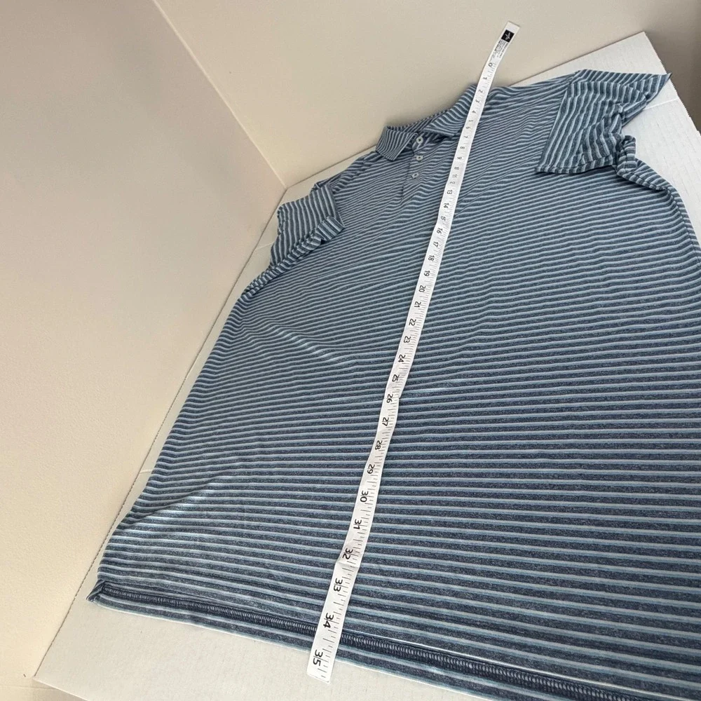 Southern Tide Blue Stripe Cotton Polo Shirt Men's XL Preppy Golf Sporty Casual - Picture 5 of 8